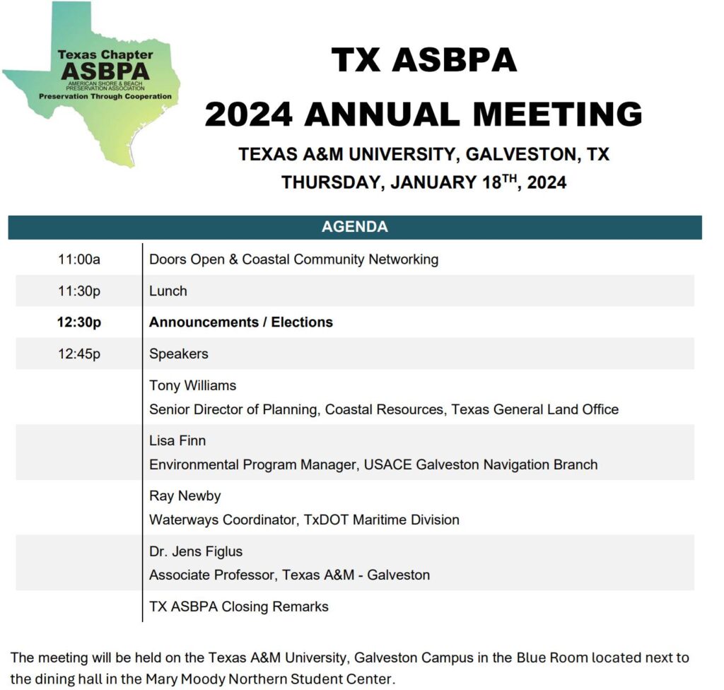 Texas ASBPA Chapter Luncheon 1/18/2024 Texas Chapter ASBPA